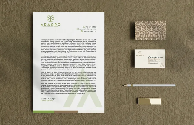 Papelería corporativa — Aragro