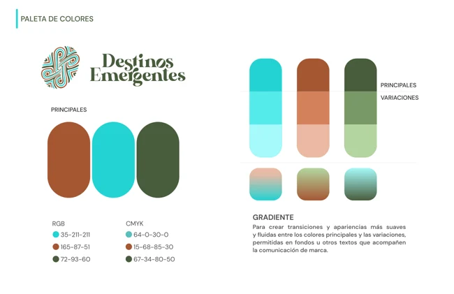 Paleta de color — Destinos Emergentes