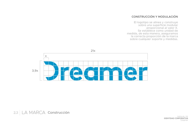 Construcción del logotipo — Dreamer