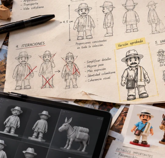 Del boceto a la figura