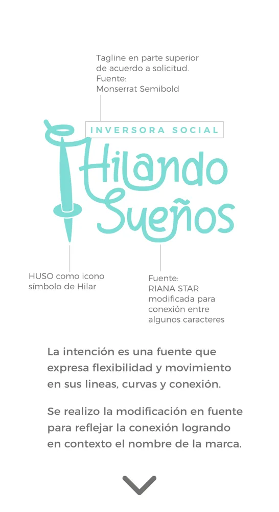 Símbolo y tipografía — Hilando Sueños