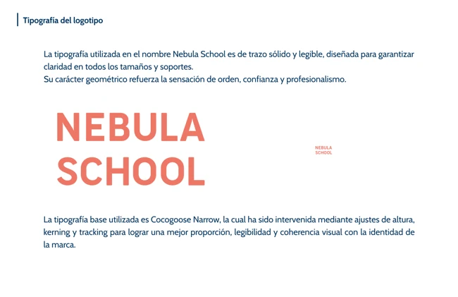 Tipografía del logotipo — Nebula School