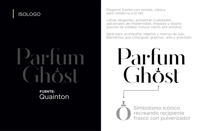Concepto tipográfico — Parfum Ghost