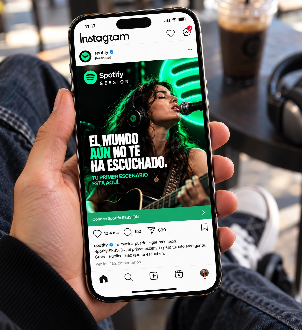 La invitación en Instagram
