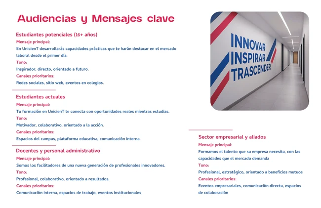Audiencias y mensajes — manual UNICIENT